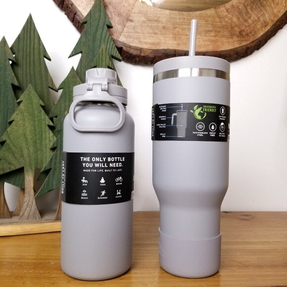 NWT Adidas Hydrapeak Insulated Water Bottle and Tumbler Set Gray - Picture 2 of 7